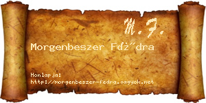 Morgenbeszer Fédra névjegykártya